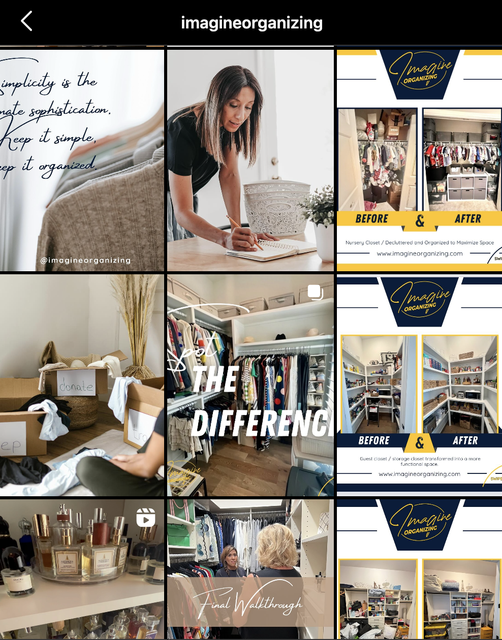 imagine organizing instagram